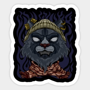 fashion cat street art Sticker